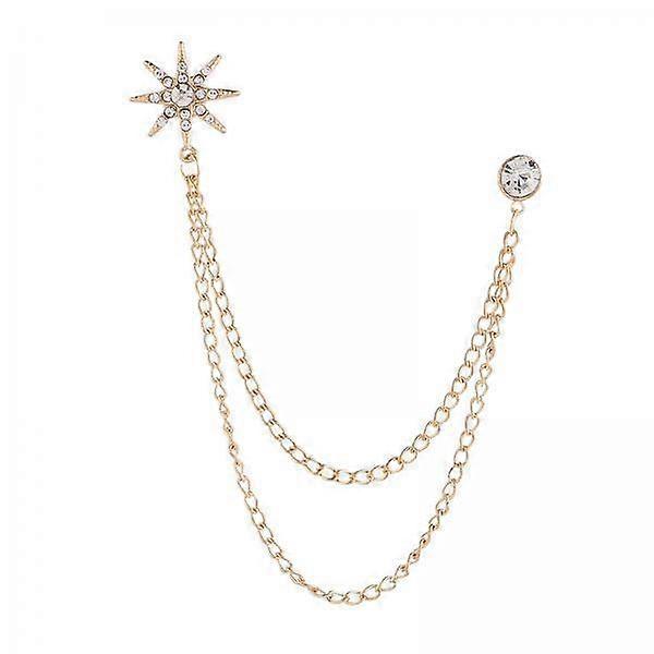 Stylish Men's Suit Pin with Tassel Chains