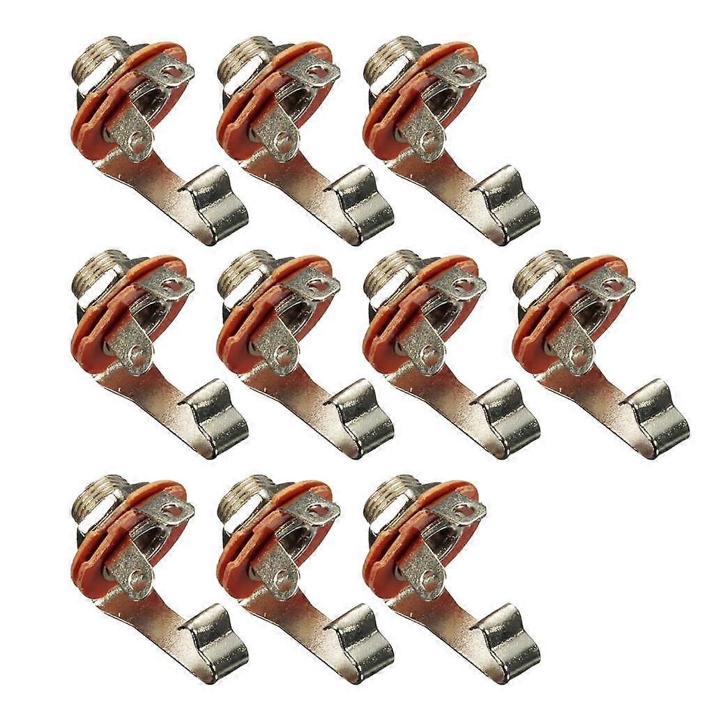 10pcs Practical Electric Guitar Bass 1/4" Mono Input Jack Plug Socket