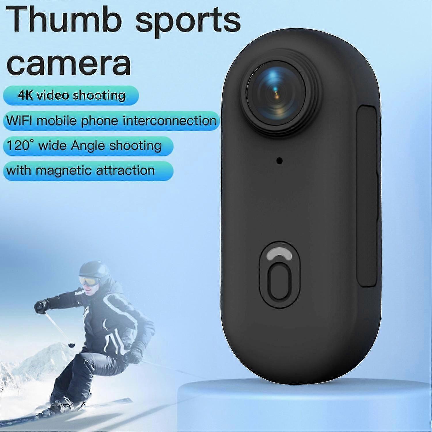4K 30fps Tiny Action Camera WiFi Sports Camera 120  Wide Angle Lens Built-in Battery with Magnetic