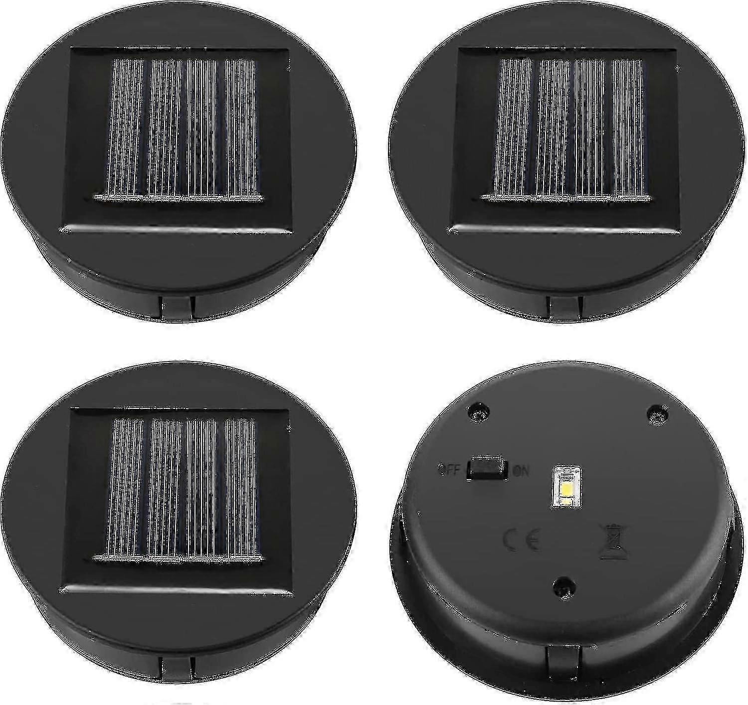 (GET IT) 4 Pack Solar Lights Replacement - Solcellepanel - Lokk Lantern - Erstatning Solar Lights_Newway