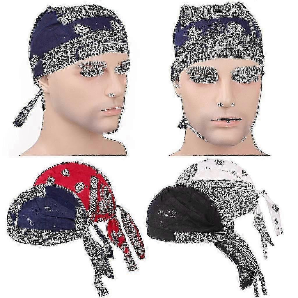 4x Gorro de algodón de algodón para hombre Chemo Cancer Sombrero de calavera