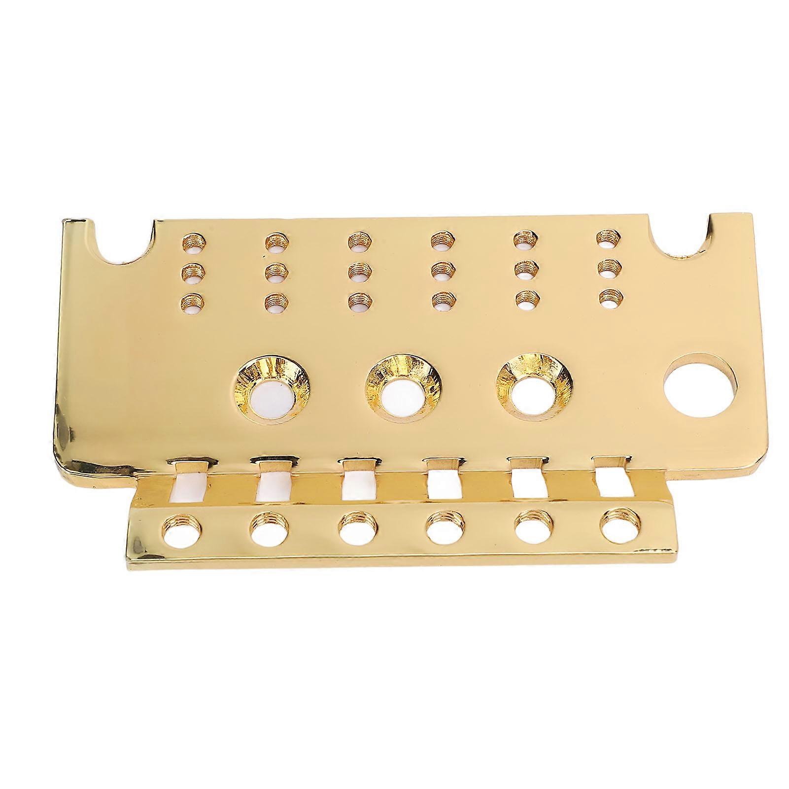 Electric Guitar Bridge Replacement Alloy Steel 6 String Bridge for Tremolo System 10.7mm Spacing 