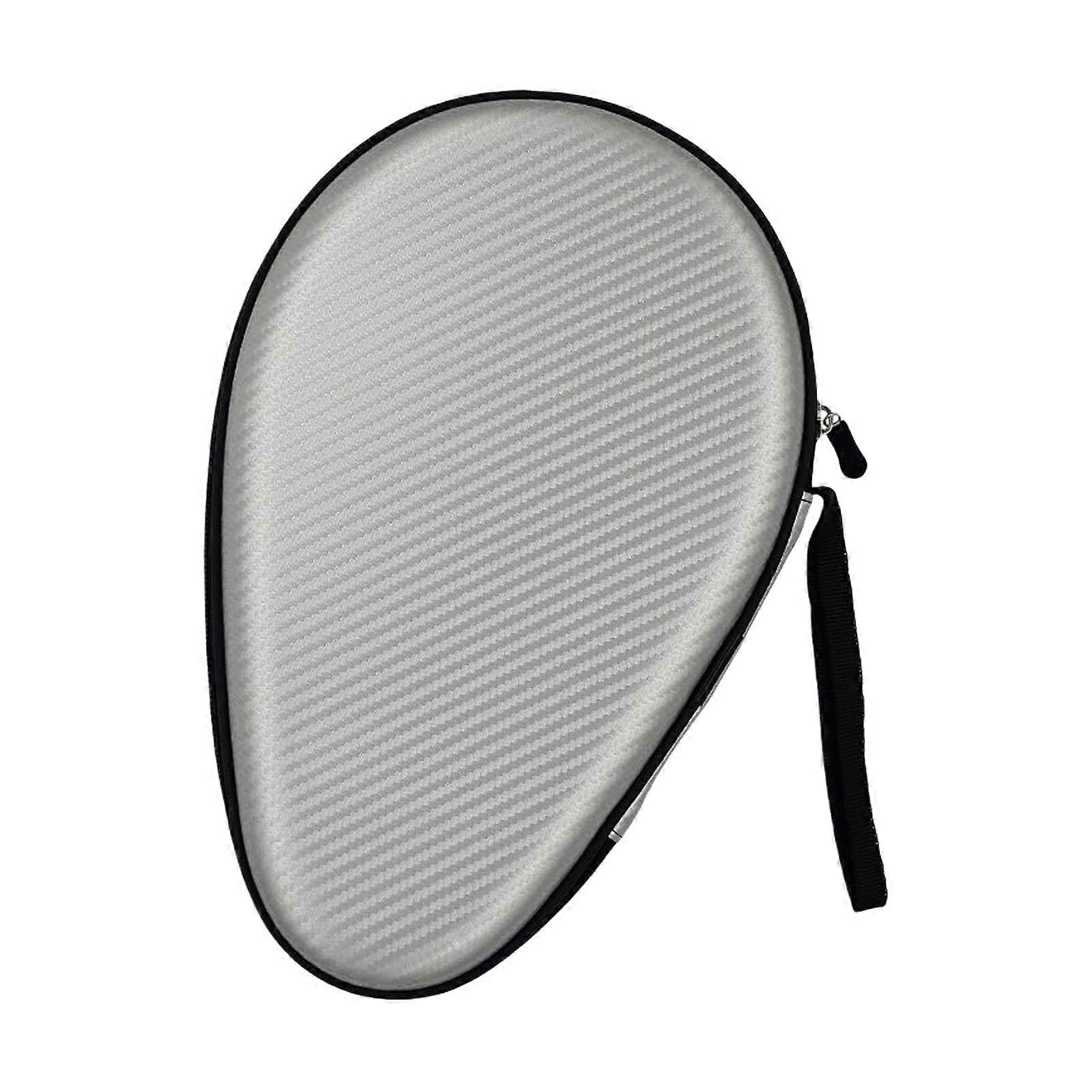 Pingpong Paddles Storage Case Protective Table Tennis Paddle Bag Zipper Closure Racket Storage Bag Silver
