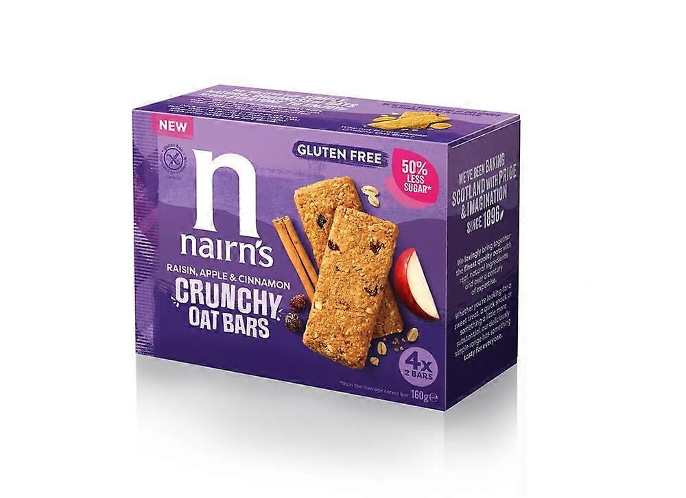Nairns Nairn's无麸质葡萄干苹果和肉桂脆燕麦棒160g