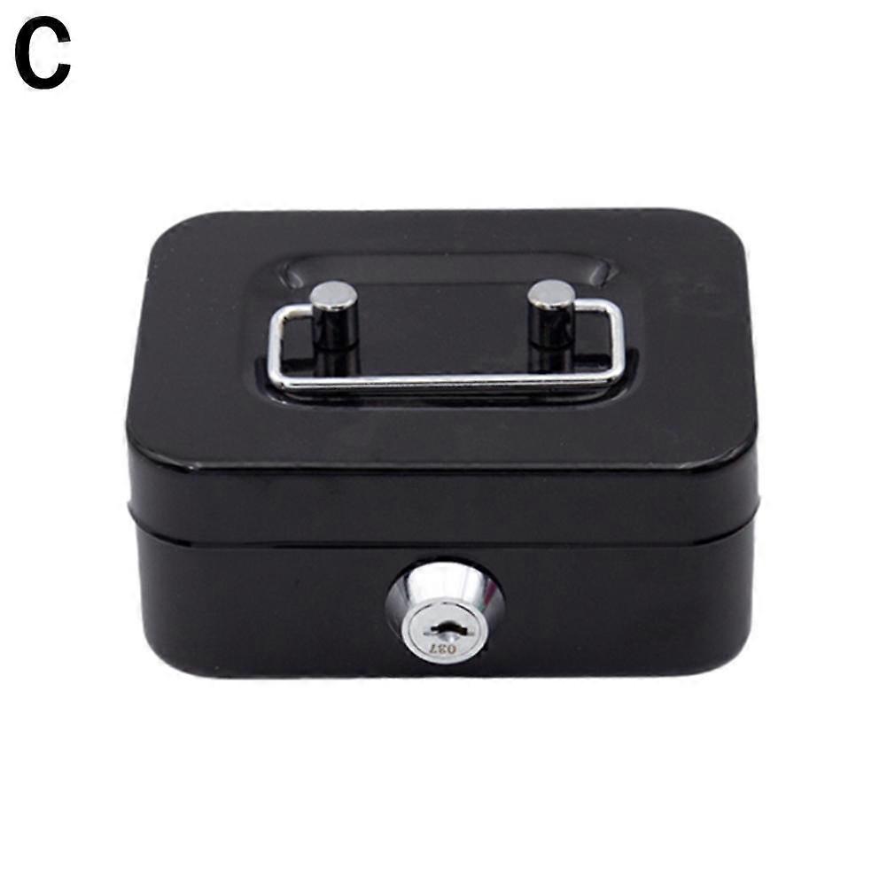Black piggy bank (C) $ Creative portable piggy bank storage box small piggy bank with key storage box change