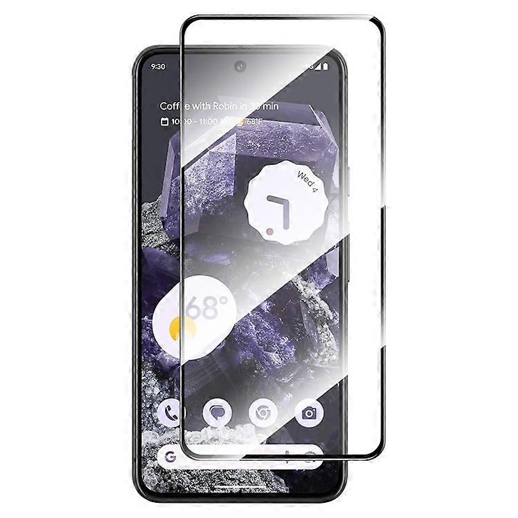 ENKAY HAT PRINCE Kompatybilny z Google Pixel 8 Silk Printing Full Screen Protector Folia szklana o wysokiej zawartości aluminium i krzemu
