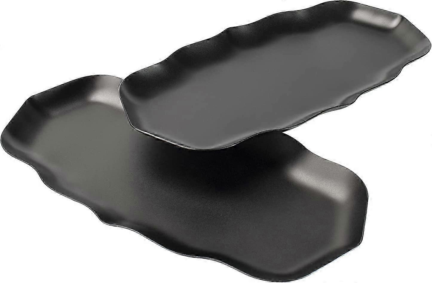 2 stk Wave rustfritt stål håndklebrett egnet for ulike hjemmeinnredningsstiler (svart)