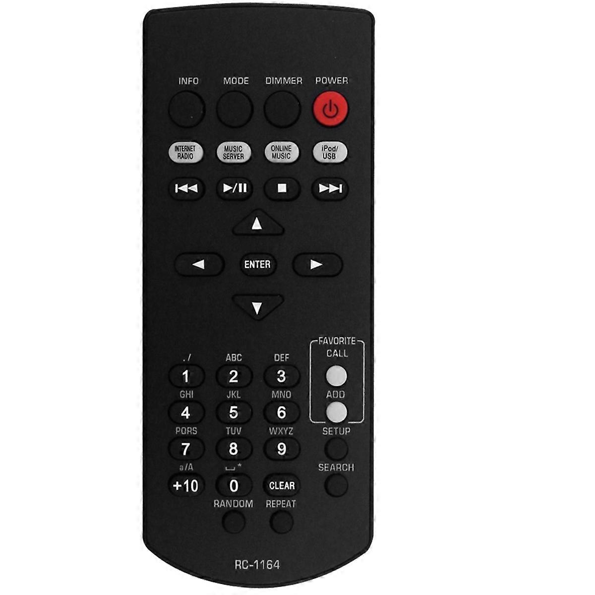 Replace RC-1164 Remote Control for RC-1164 AV Receiver AV Surroud Receiver Remote Control