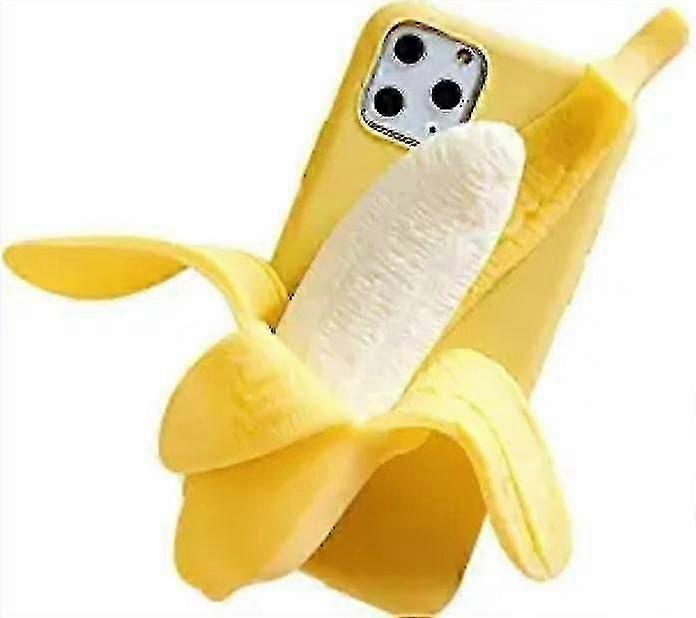 3D Banana Shaped Silicone Protective Case for iPhone with Novelty Design and Shock Absorbing Features