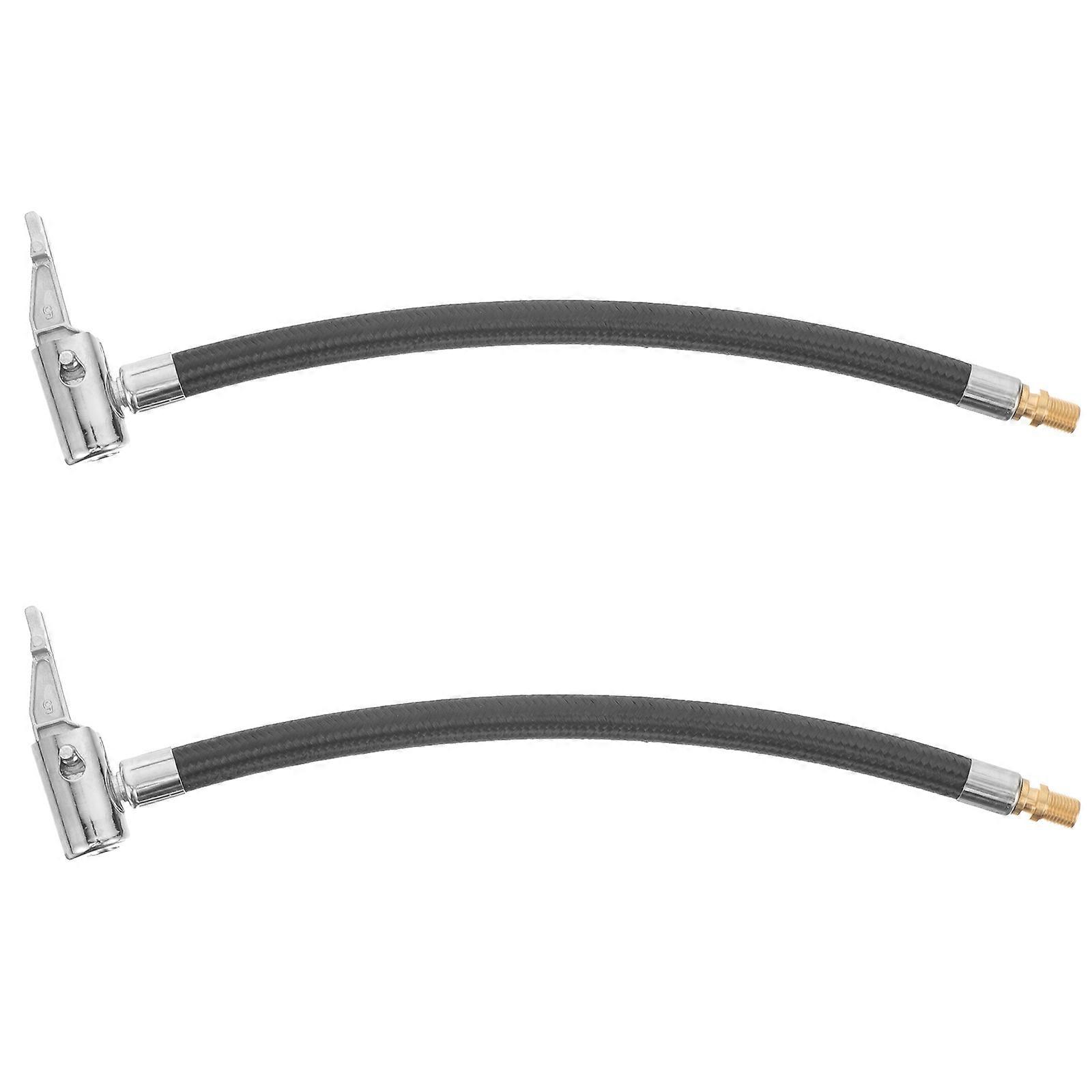 Fast Tire Inflator Hose with Durable Rubber, Secure Threaded Connection for Easy Use
