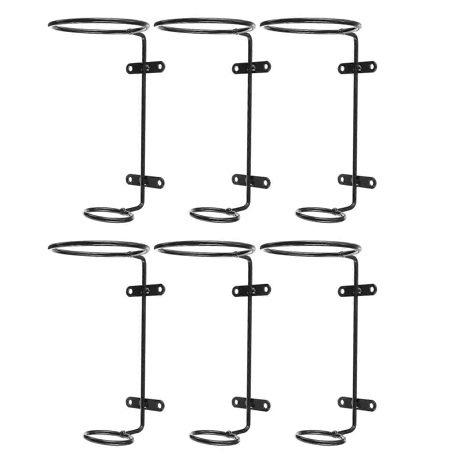 Black Iron Wine Rack for Storage Steady and Sturdy with Material 6 Pieces