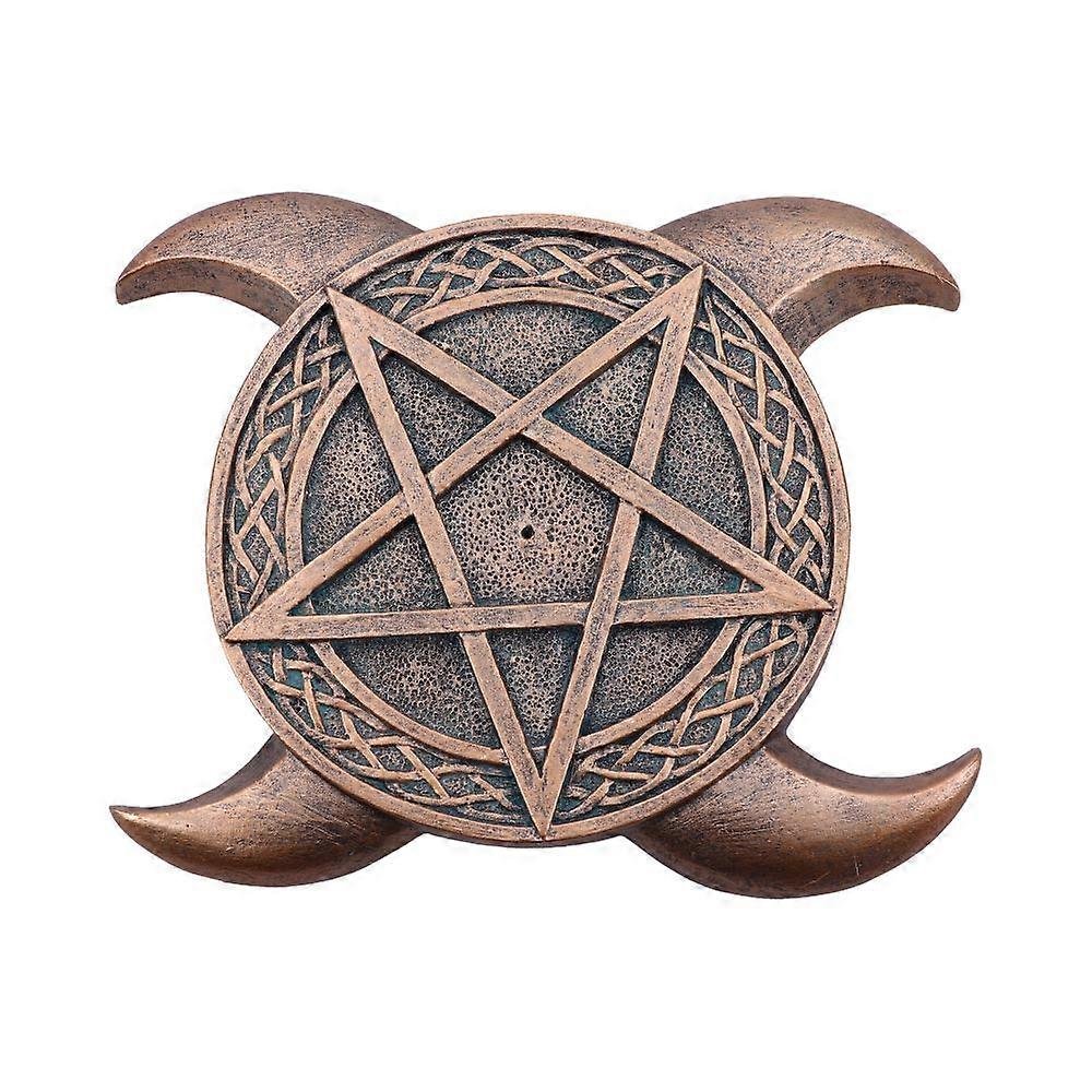 Bronze Triple Moon Pentacle Incense Burner 155cm