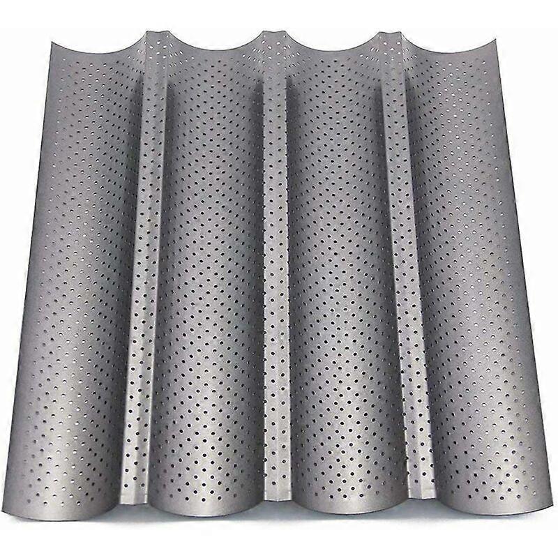 Baking tin - Baguette tin - 4 rows - Baking tin for baguettes - baking tray - baguette tray - baguette tin - Bread baking tin - Non-stick coating - p