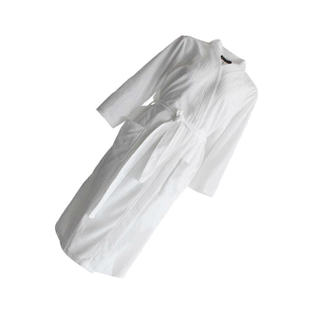 Lightweight Breathable Bathrobe for Women Absorbent Polyester Home Wear with Side Pockets for Spring and Summer Relaxation