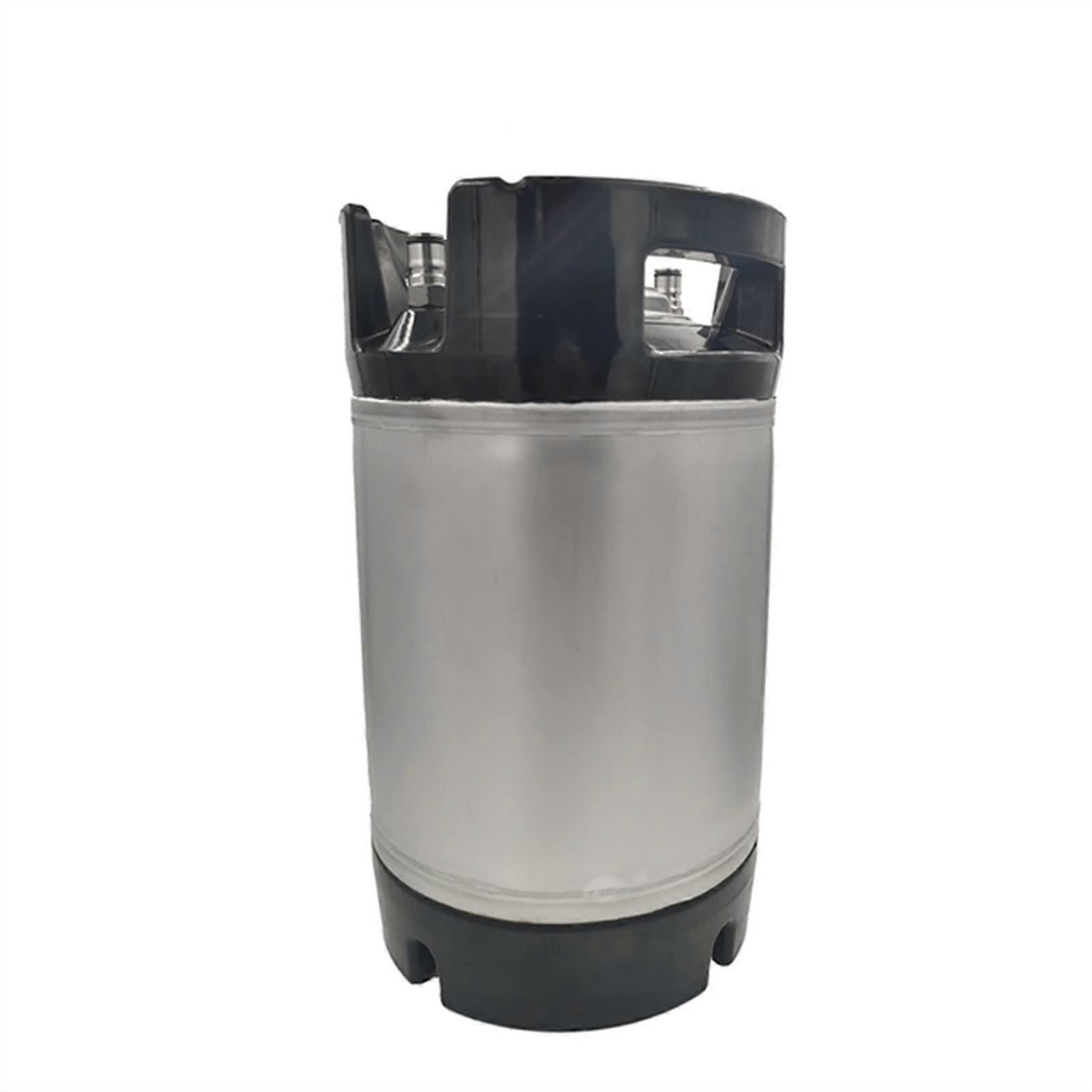 Pressure Regulator 10L/20L Barrel 304 Stainless Steel Syrup Milk Soda Barrel Rubber Handle Bucket Ball Lock Home Brewing System (10L 2.5gal)