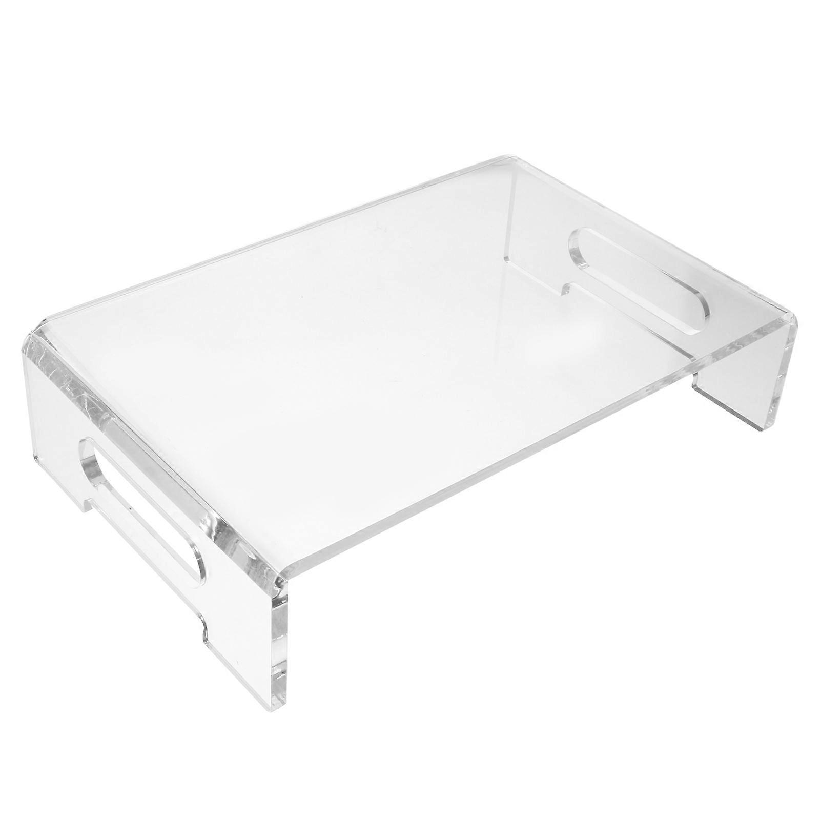 Clear Display Stand Acrylic Monitor Holder Rectangular Shape Home Use Office Use 30.5X20.3CM Efficient Work Support 1Pcs