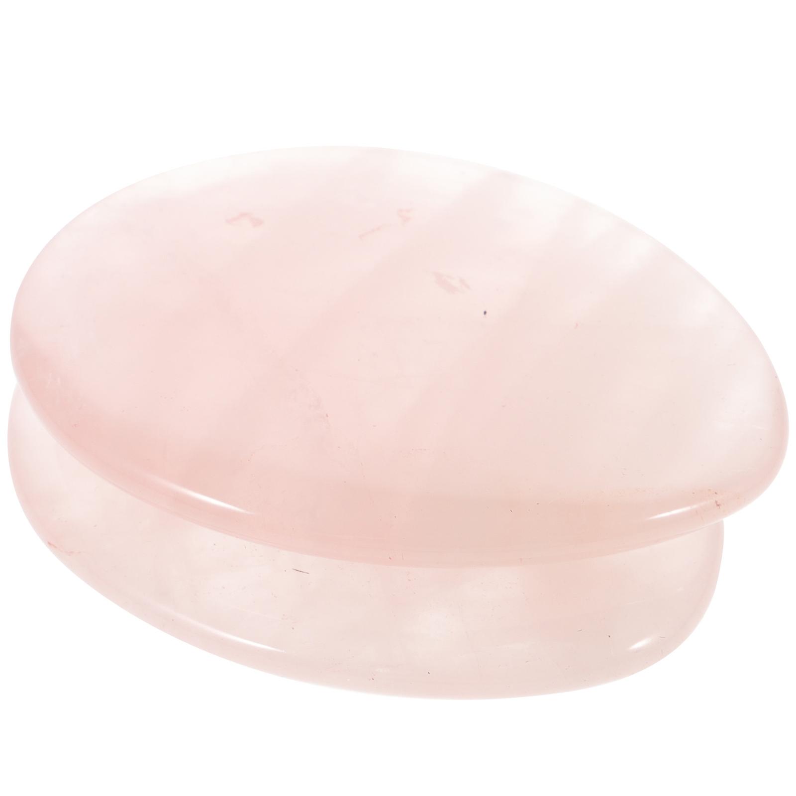 Calming Stone Portable Scraping Plate Oval Crystal Massager 1.57X1.18X0.20in 2Pack