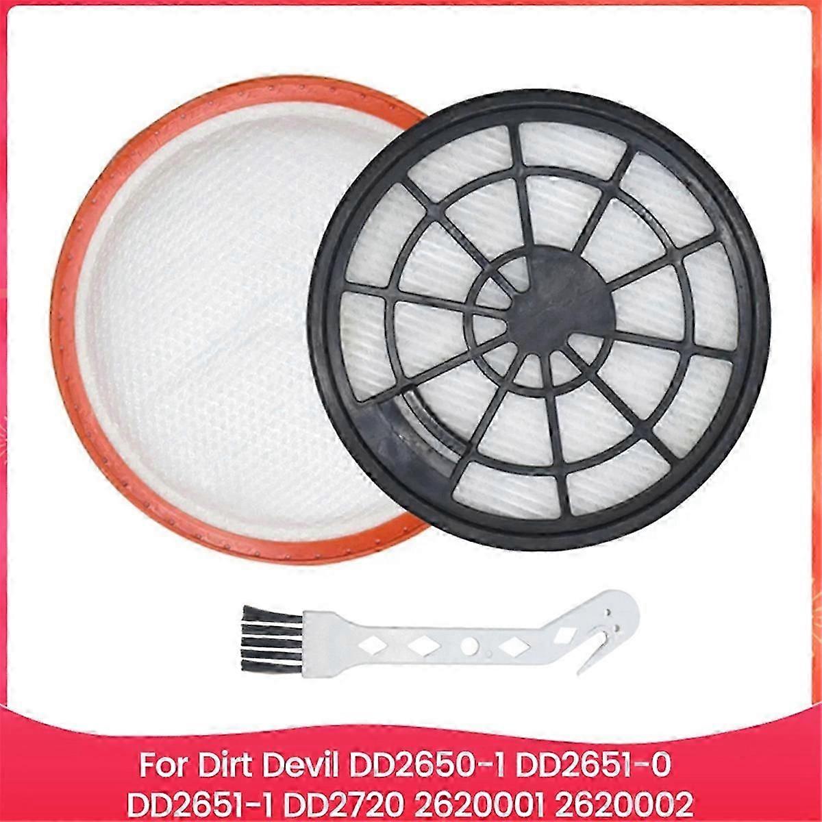 Suitable for Dirt Devil Robot Vacuum Filter Set Compatible with DD2650-1 DD2651-0 DD2651-1 DD2720 2620001 2620002yi wu