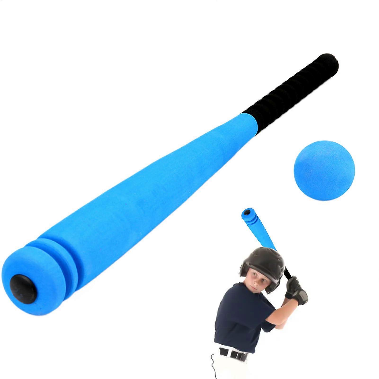 Foam Baseball Bat And Ball For Toddlers And Beginners Soft Baseball Toy Indoor Outdoor Lightweight Set Blue