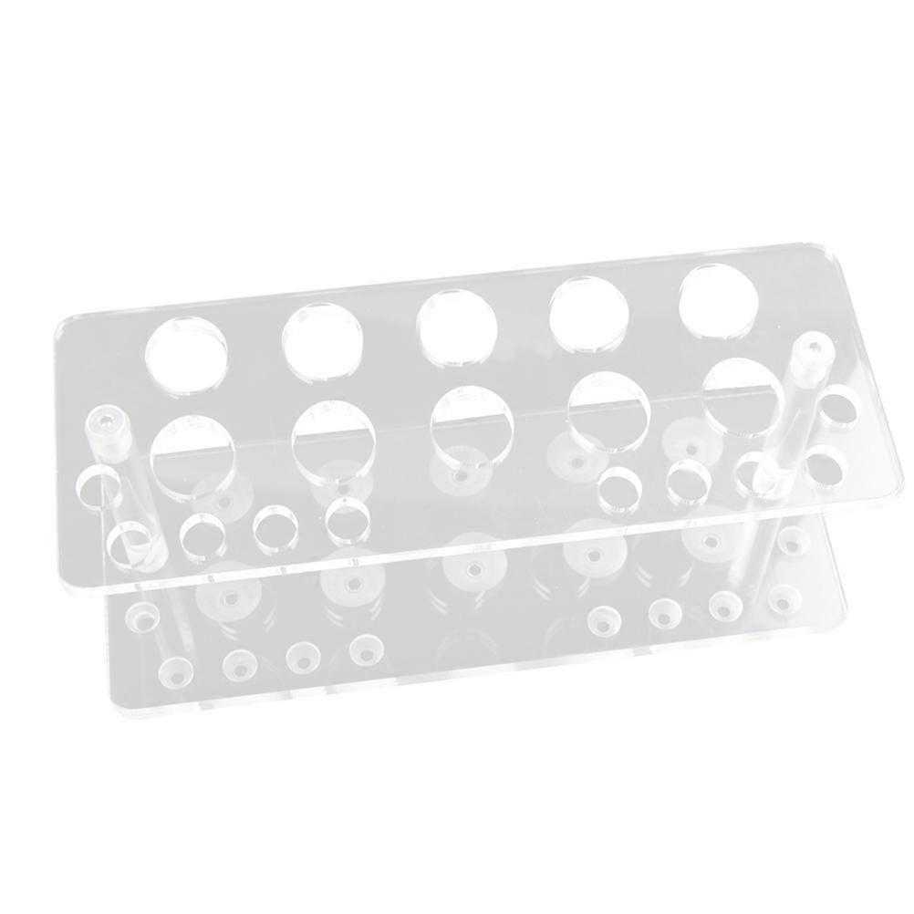 Cosmetics Brush Holder Acrylic Makeup Brush Drying Rack Organizer Display Shelf Transparent 18.50X7.10X6.80CM Displaying 1Set