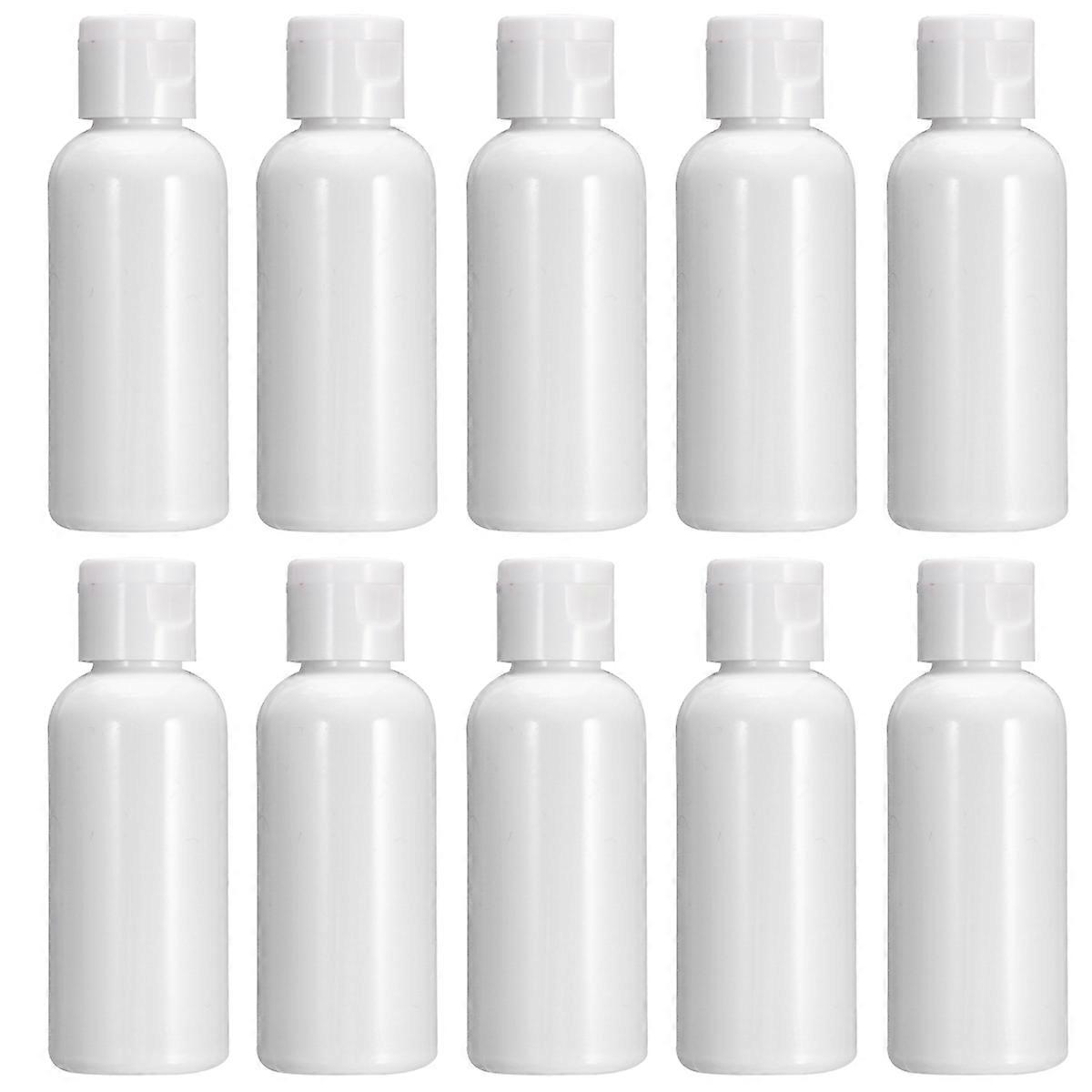 Travel Size Refillable Bottles Empty Subpackaging Bottles White 10x3.7x3.7cm Compact For Outdoor Activities 20Set