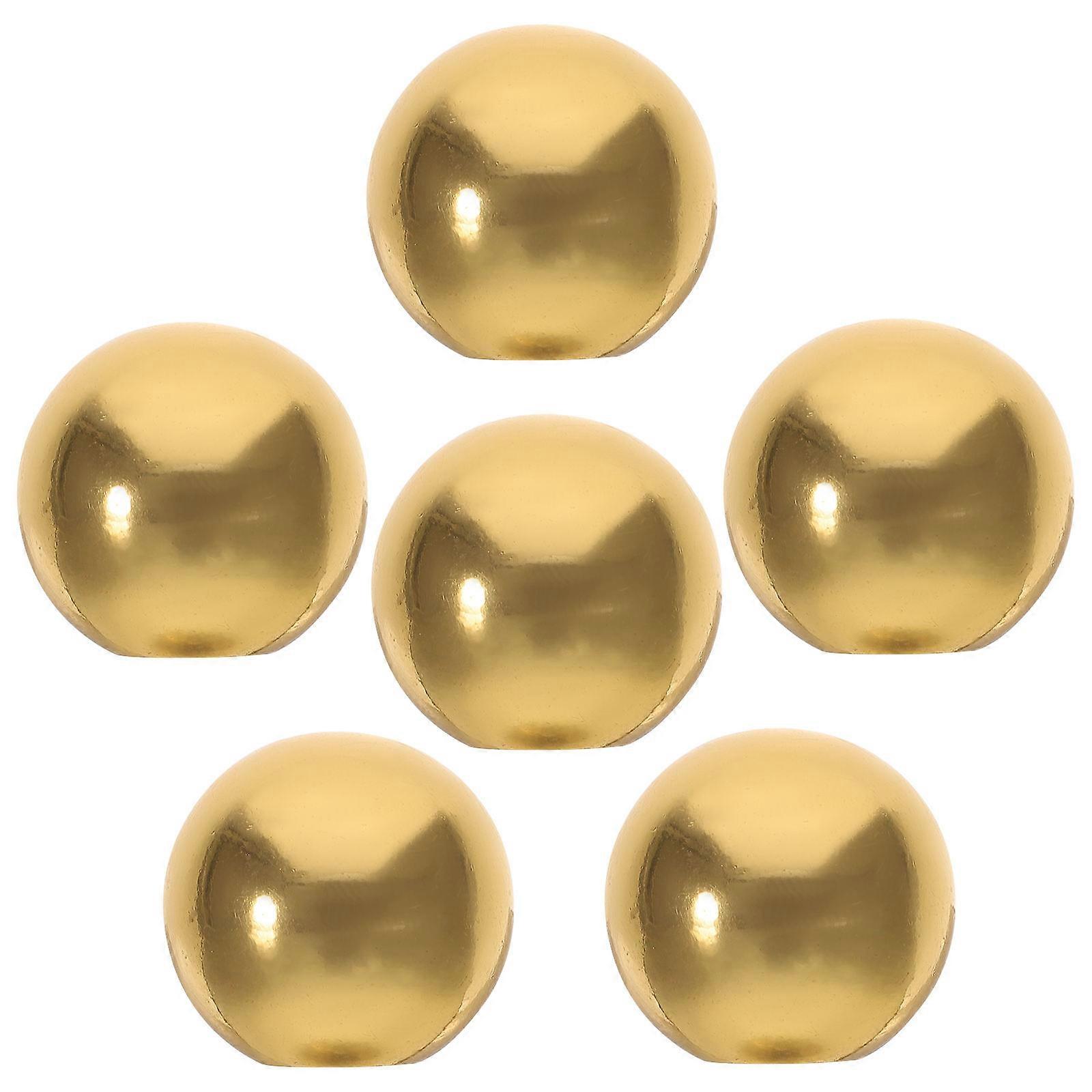 Decorative Cap Light Knob 25mm Inner Thread Golden Metal Simple Design for Lighting Accessories DIY Projects 6Pcs