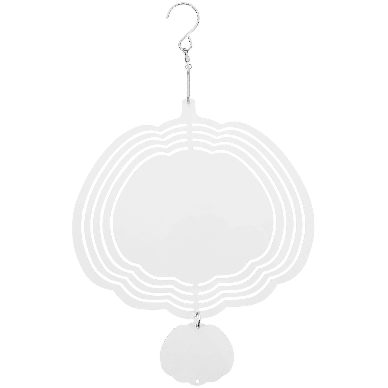Hanging Wind Spinner Sublimation Wind Spinner Outdoor Decoration White Color 20.00X18.30X0.10CM Diy Enthusiasts 1Set