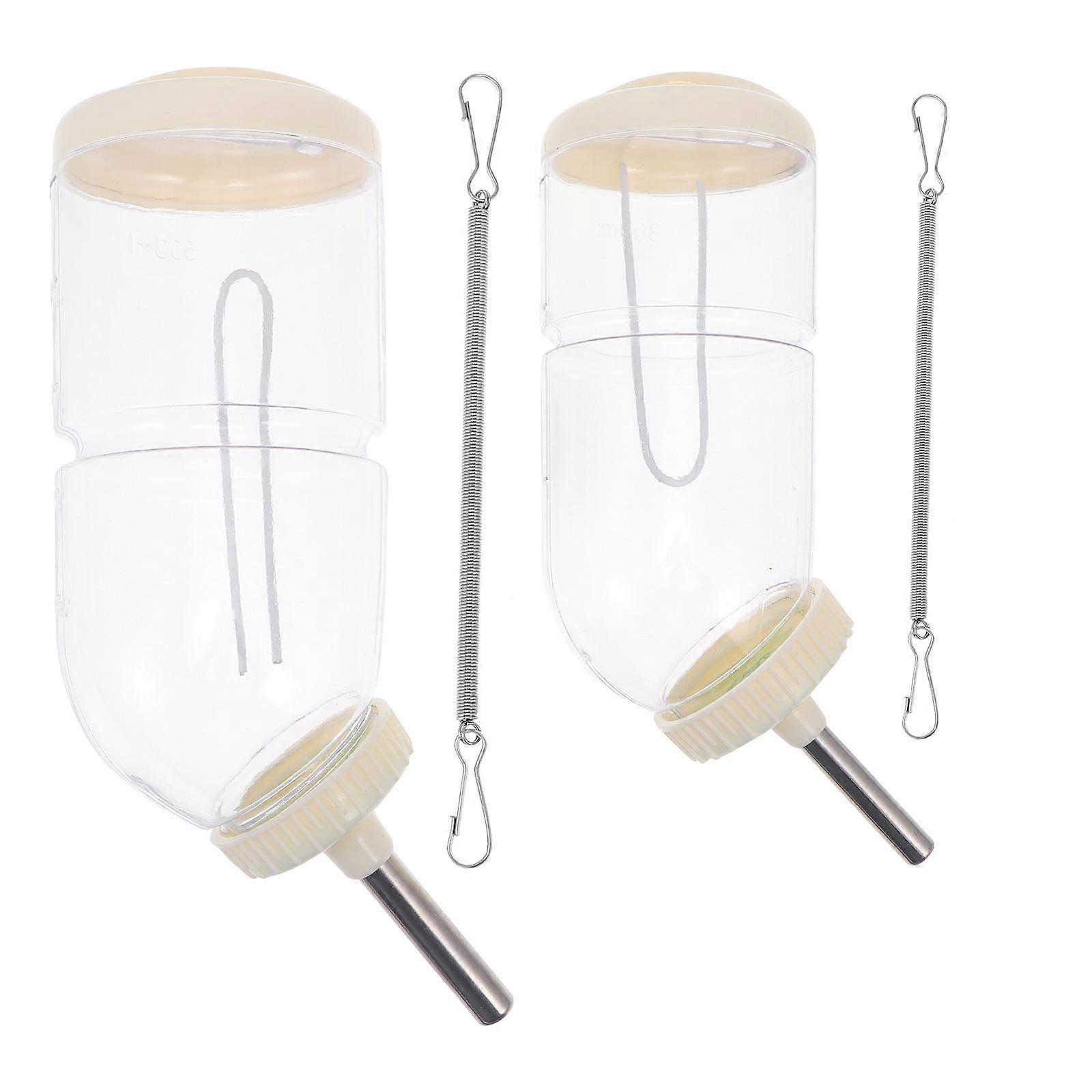 Convenient Rabbit Water Container Pet Water Drinkers Plastic Material 2Pcs