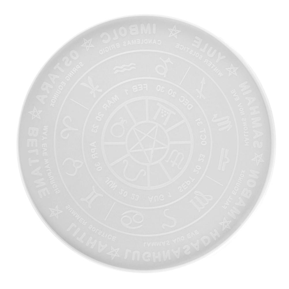 Silicone Mold For Resin Divination Mirror Shape Mould Diy Craft Making Crystal Epoxy Resin Casting Craft Tools 24.2X24.2CM Simple Design 1Set