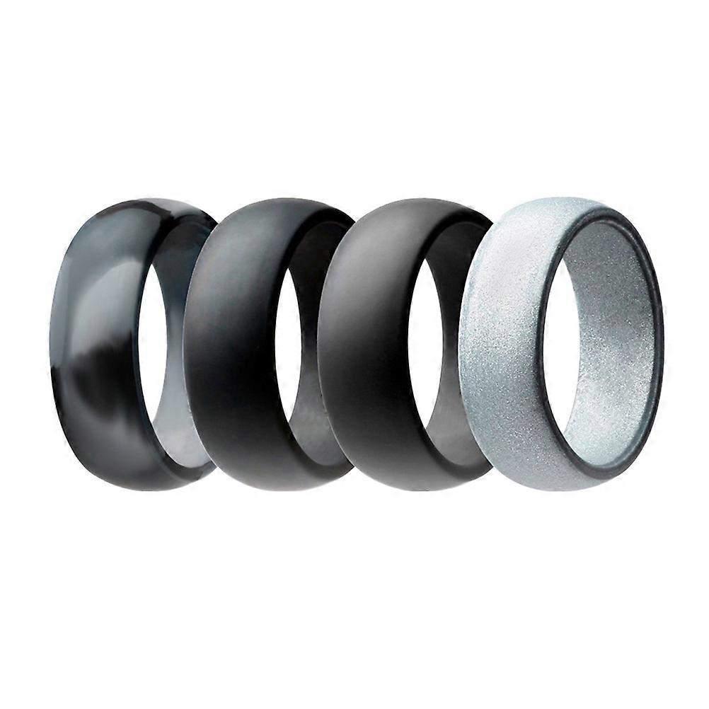 Camo Grey Silicone Rings For Couples Outdoor Exercise Replacement For 4Pcs