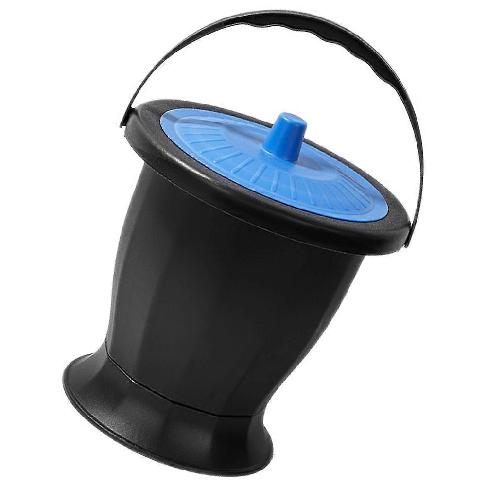 Unisex Chamber Pot With Lid For Outdoor Use And Travel 9.3X9.3X9.3In Plastic Urine Bucket 1Set