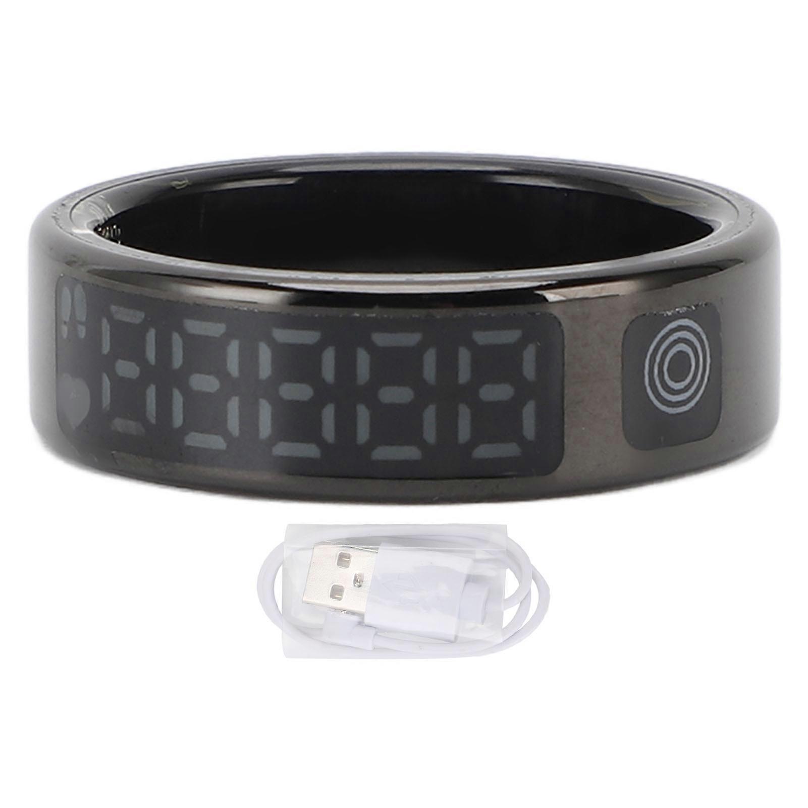 Activity Tracker Smart Ring with IP68 Screen, Rainproof, Video Scrolling, Wearable Smart Step Counter with App, Multi-Sport Modes, 18.4mm/0.72in