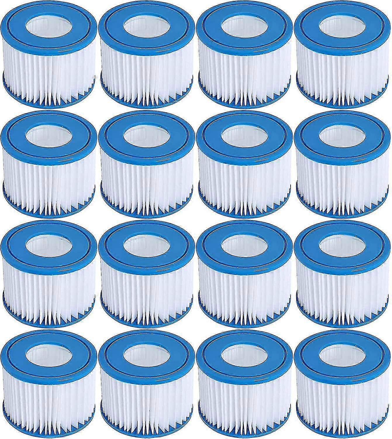 Type Vi Hot Tub Filter Cartridge Compatible With , Lay-z-spa, Coleman Saluspa 90352e, 58323e, 58323 Swimming Pool Pump, 16 Pack-B