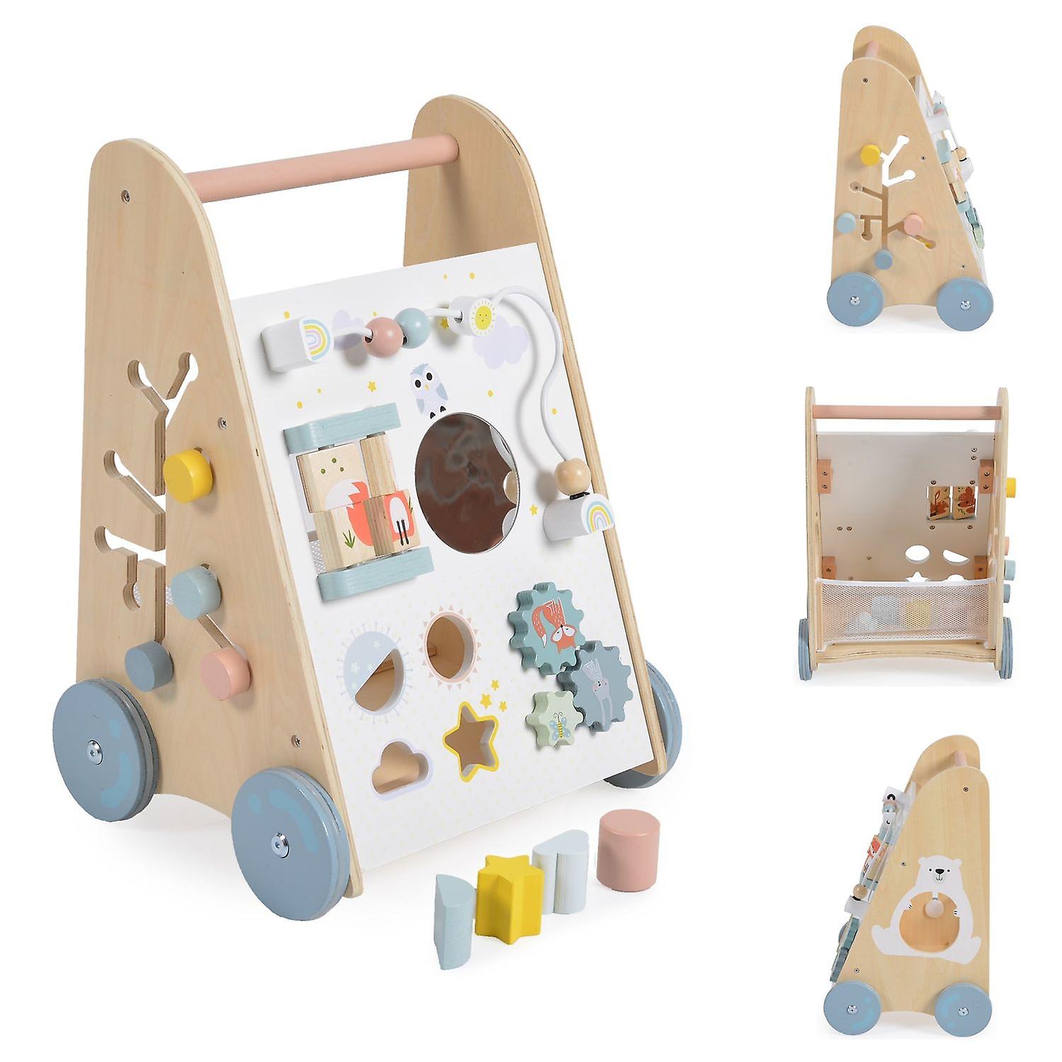 Moni Play and Baby Walker 2145 木材、助行器、运动技能游戏中心、模具