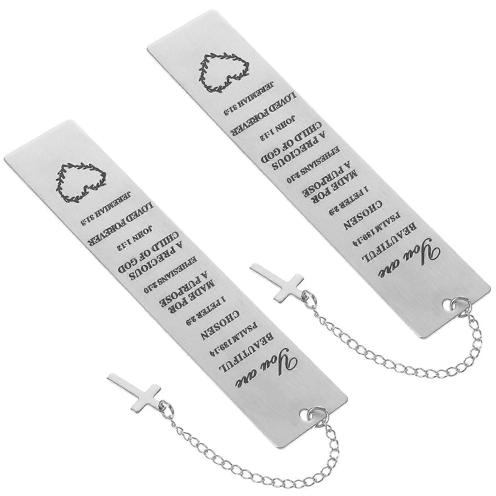 Creative Bookmark Metal Page Marking Tool for Readers Silver 19x25cm Practical 2Pcs
