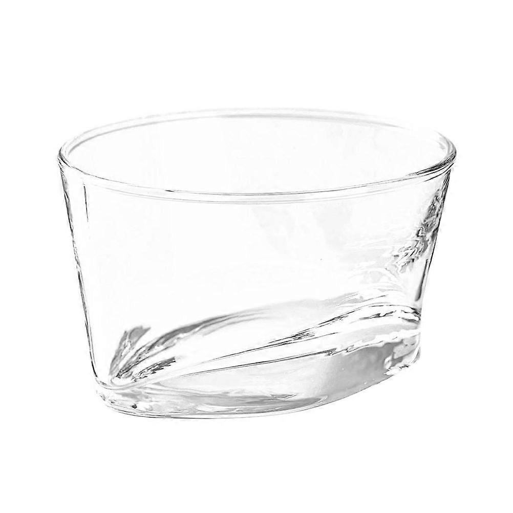 Dessert Cup Glass Transparent Home Use Simple Design Round Food Storage 1Set