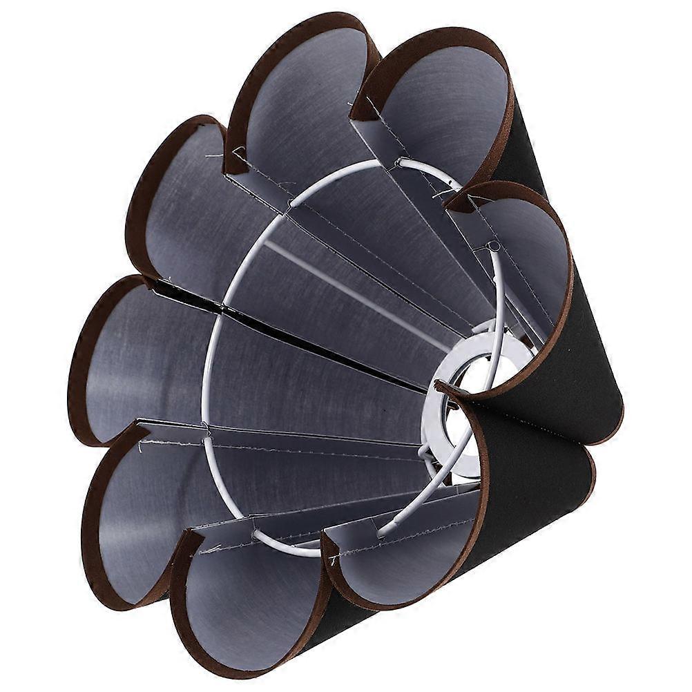Fabric Lampshade Accessory Petal Design Black 25.00X25.00X13.50CM Light Diffusion 1Pack