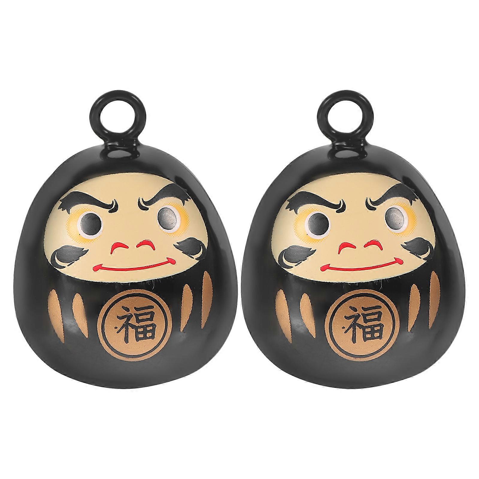 Bell Ornaments Bell Pendant Home Decoration Black Copper Hanging Ornament 2Pcs