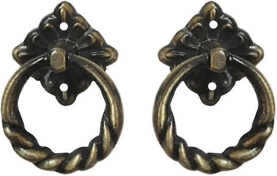 Vintage Brass Kitchen Cabinet Drawer Pulls (6pcs)