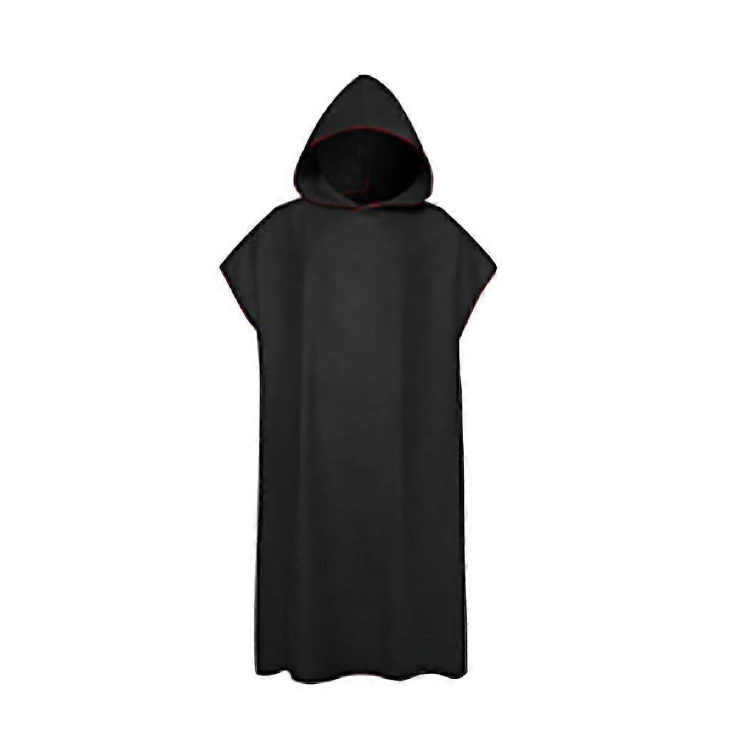 Soft Adult Wetsuit with for Easy to Wear, QuickDrying Fibre Beach Swimming Changing Towel Black