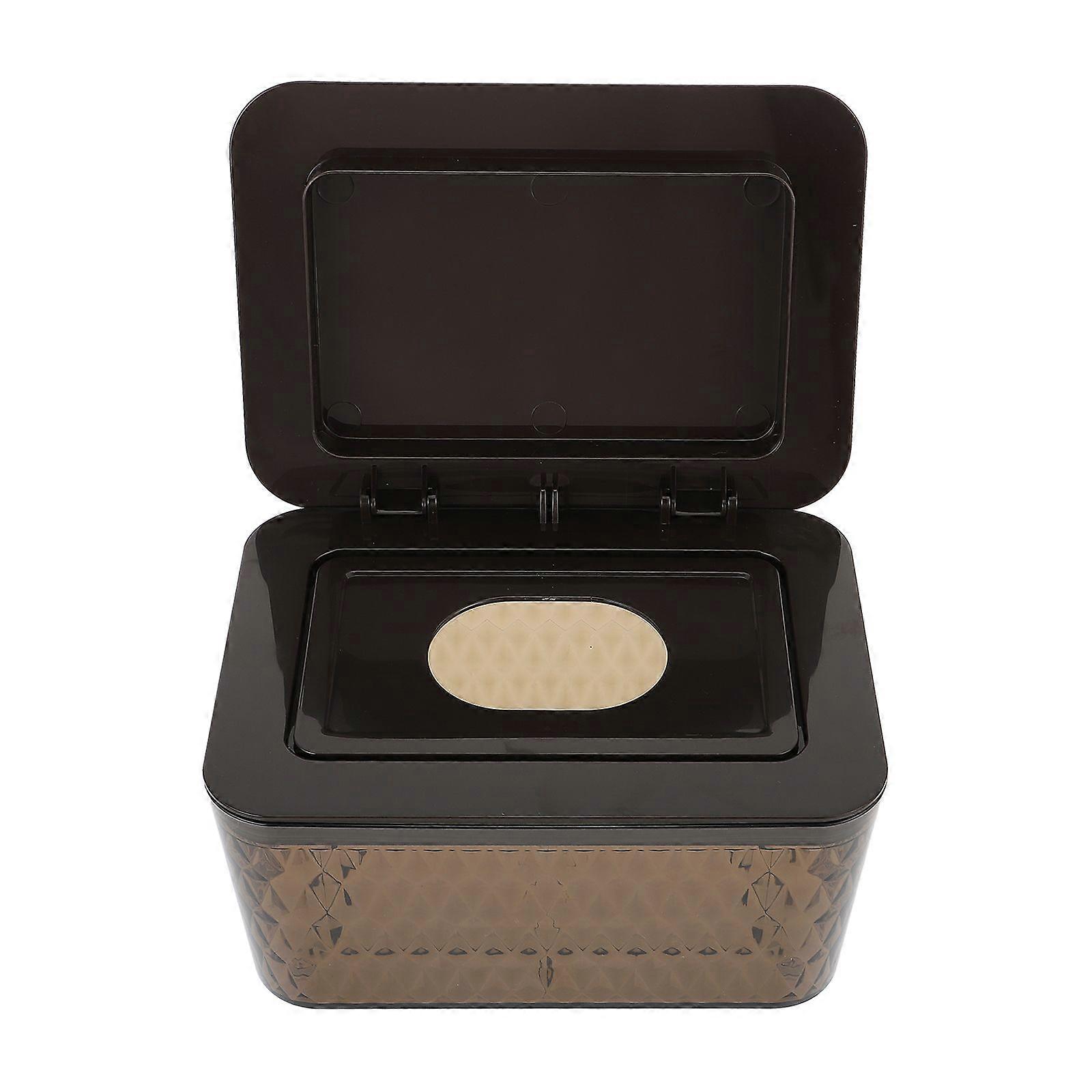 1pc Desktop Wet Tissue Storage Case Wet Napkin Storage Container Car Paper Box  with Lids