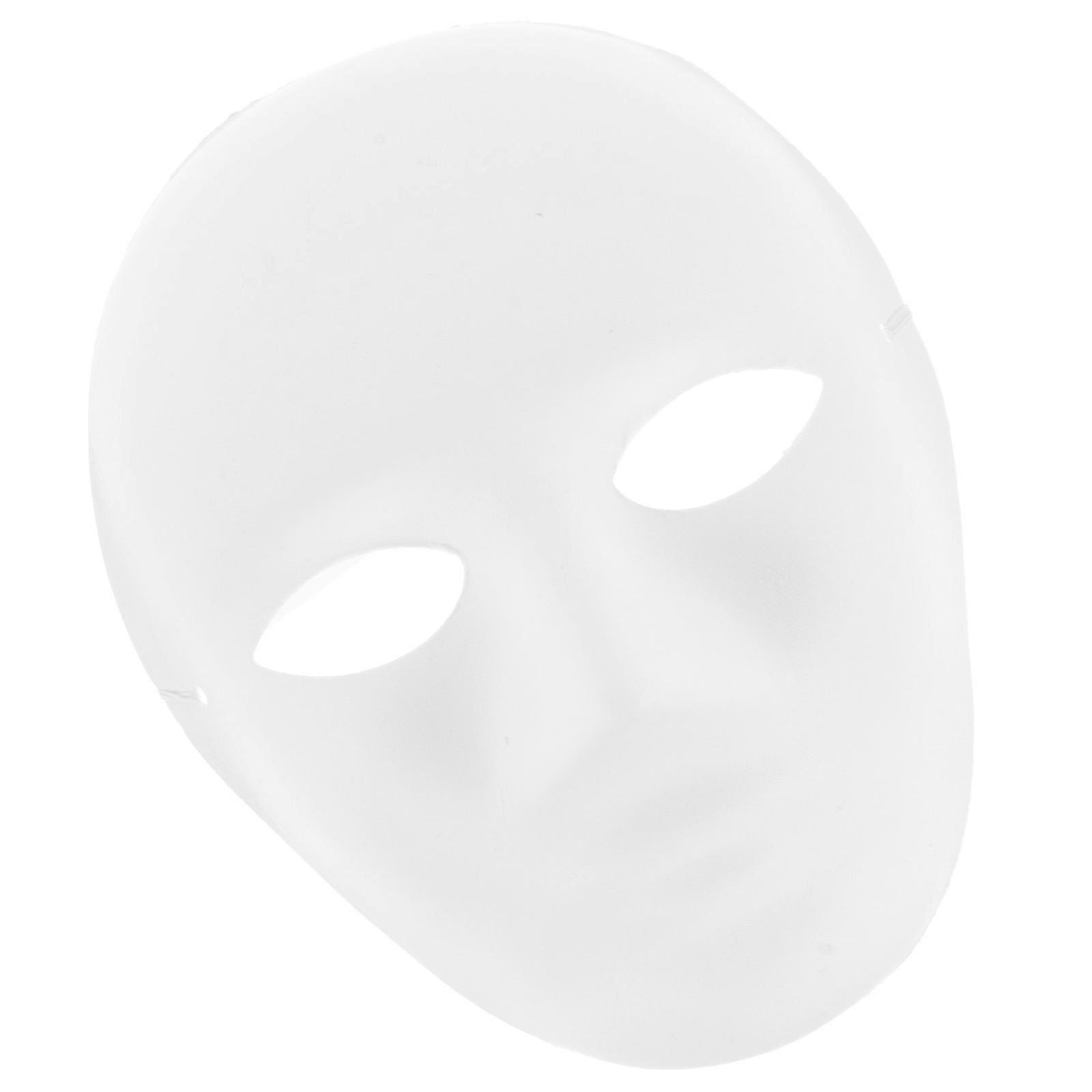 Masquerade Masks Set Diy White Mask Unpainted Mask Paper Pulp For Wedding Prom 6Pcs