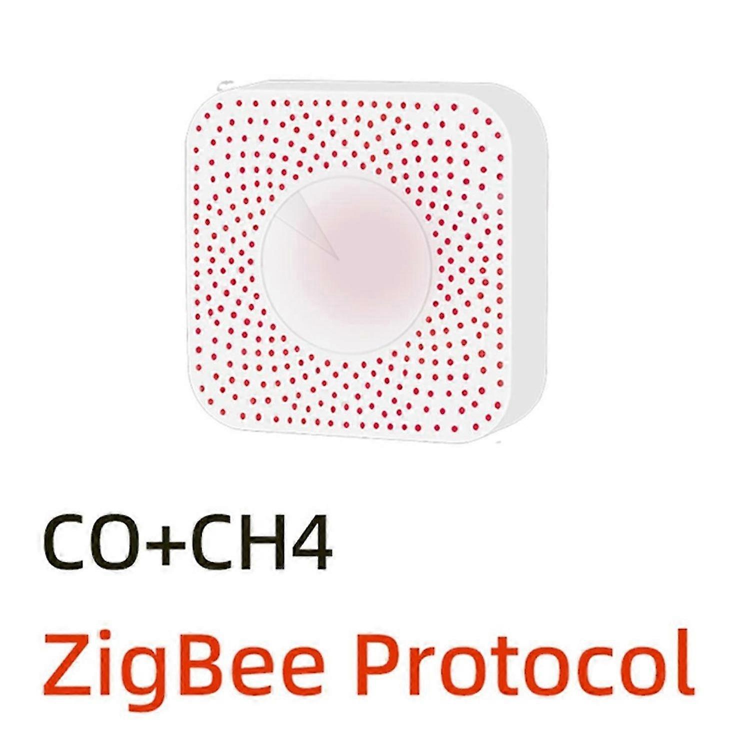 Tuya Smart Zigbee Natural GasandCarbon Monoxide Sensor Valve Linkage Methane Leakage Alarm Home Smar