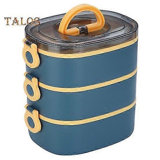2800ML Lunch Box Three Layer Large Capacity Portable Handle Food Grade School Students Bento Food Container Kitchen Supplies