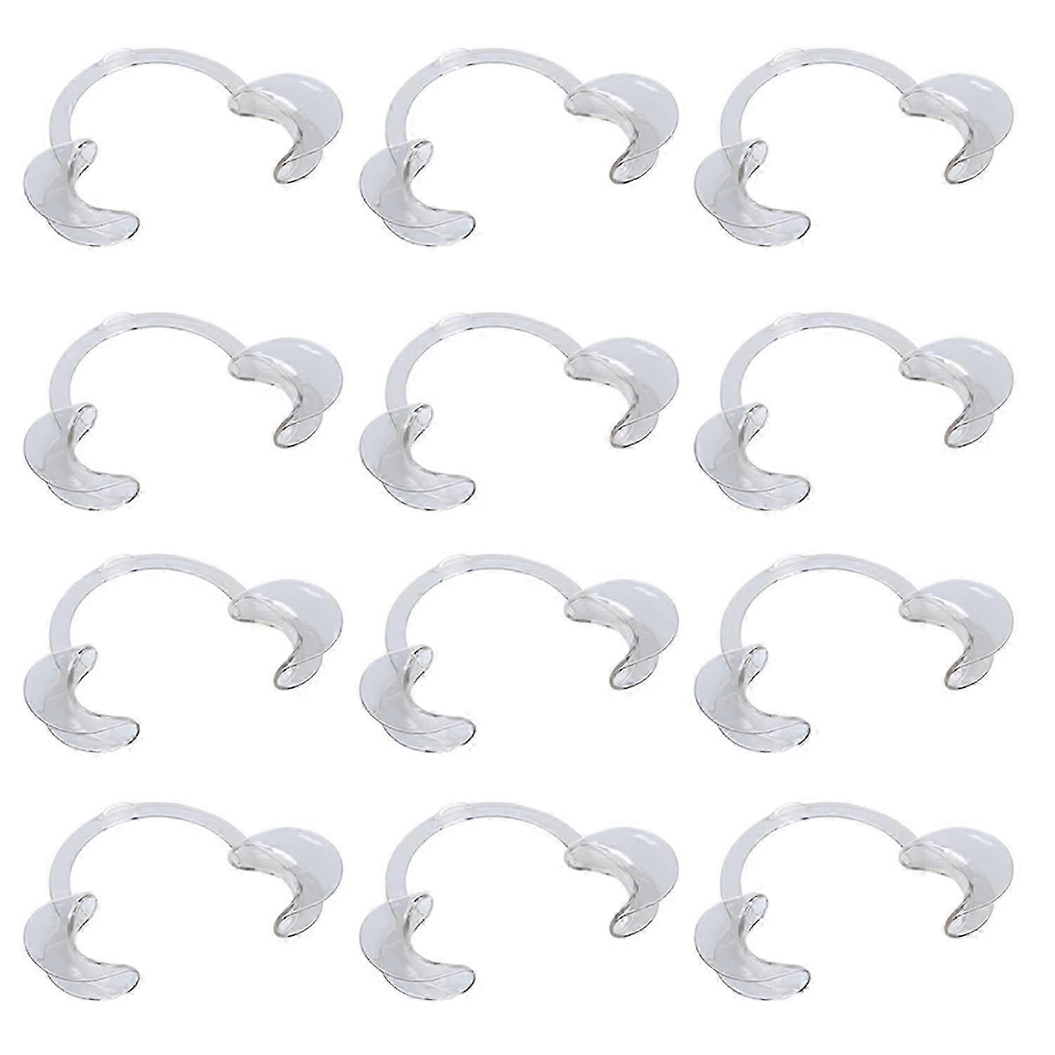 12 pieces mouth opener m size c-shape clear dental tool