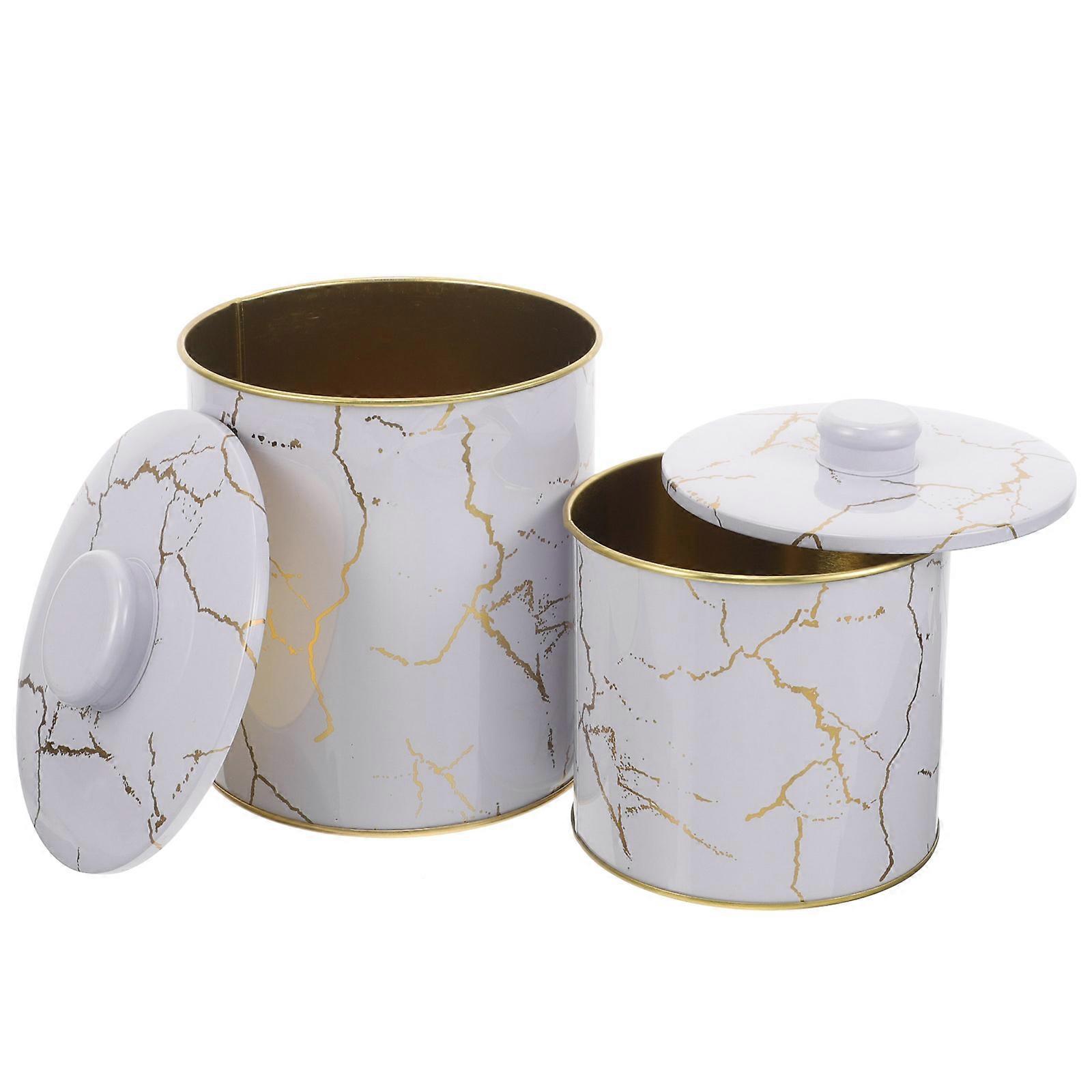 Bread Boxes For Homemade Cake Store Rectangular Simple Design White 16.50X15.00X15.00CM Food Storage 2Pcs