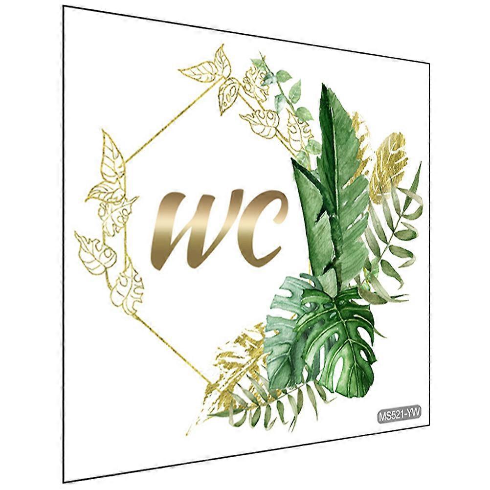 Self Adhesive Plant Wall Sticker for Bathroom Decor – Removable Toilet Decal with Vibrant Design for Smooth Surfaces, Easy to Apply WC Door Decoration