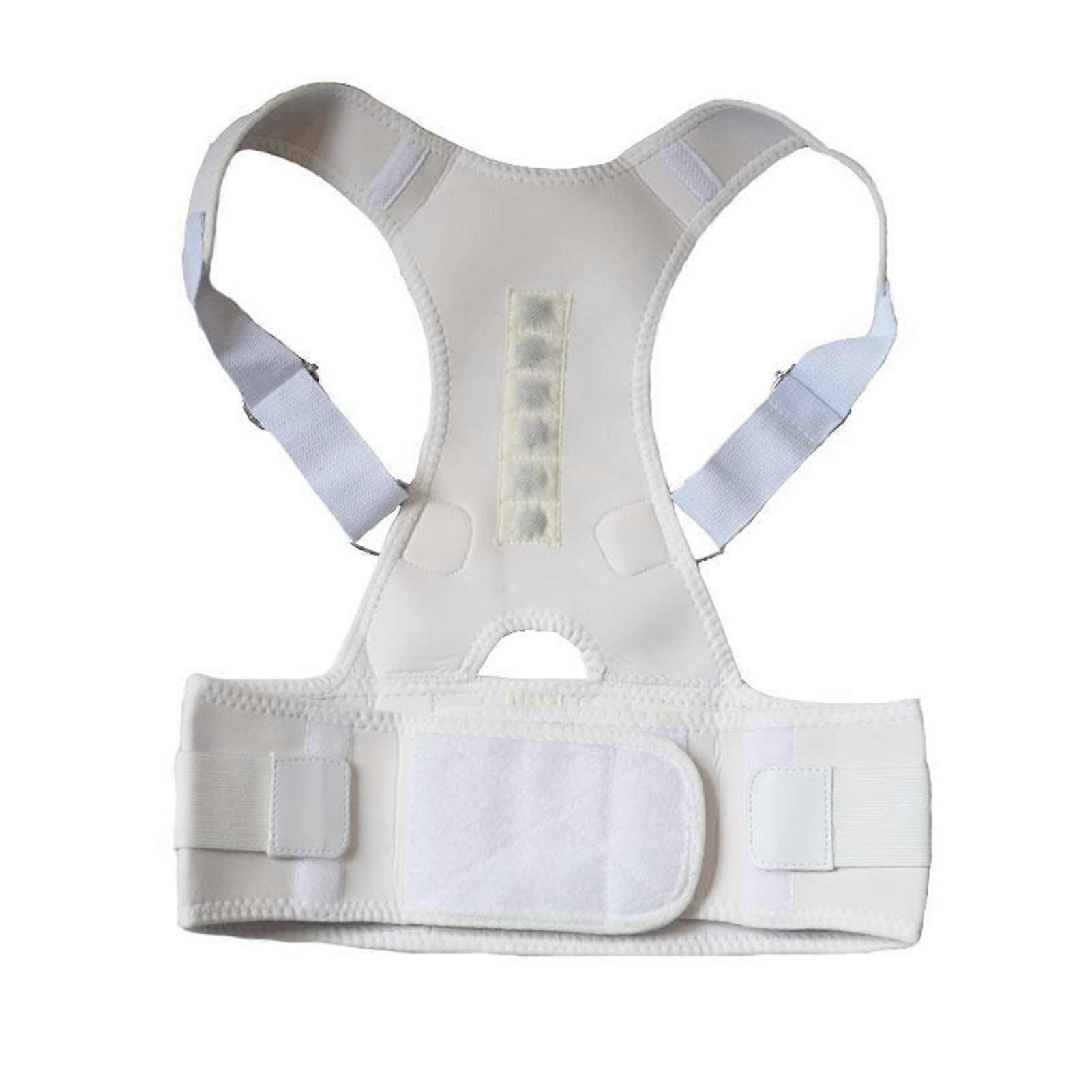 Orthopaedischer Rueckenstuetzguertel Posture Correction Shoulder-Spine Belt Corset White Medium Back Support