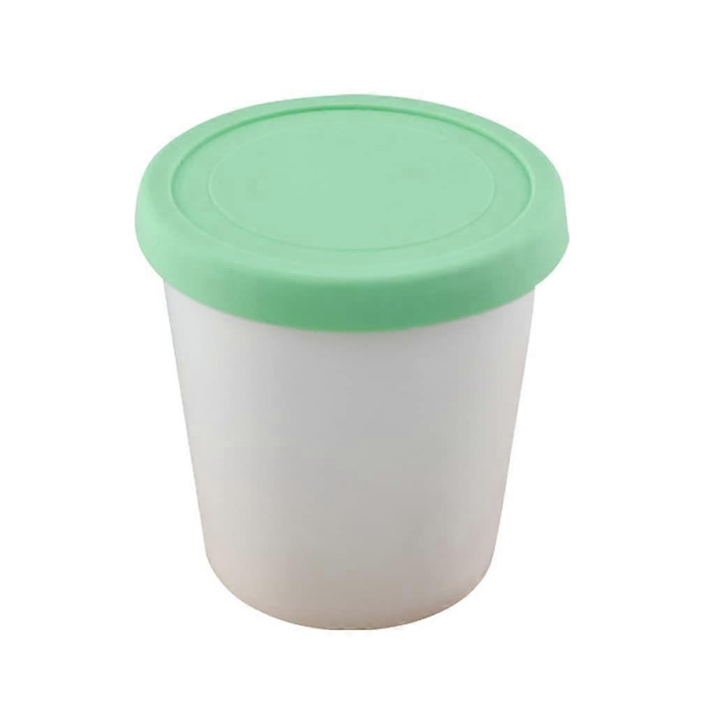Ice Cream Freezer Storage Container with Silicone Lid, Durable Green L Size, Ideal for Soup Kitchen Tools