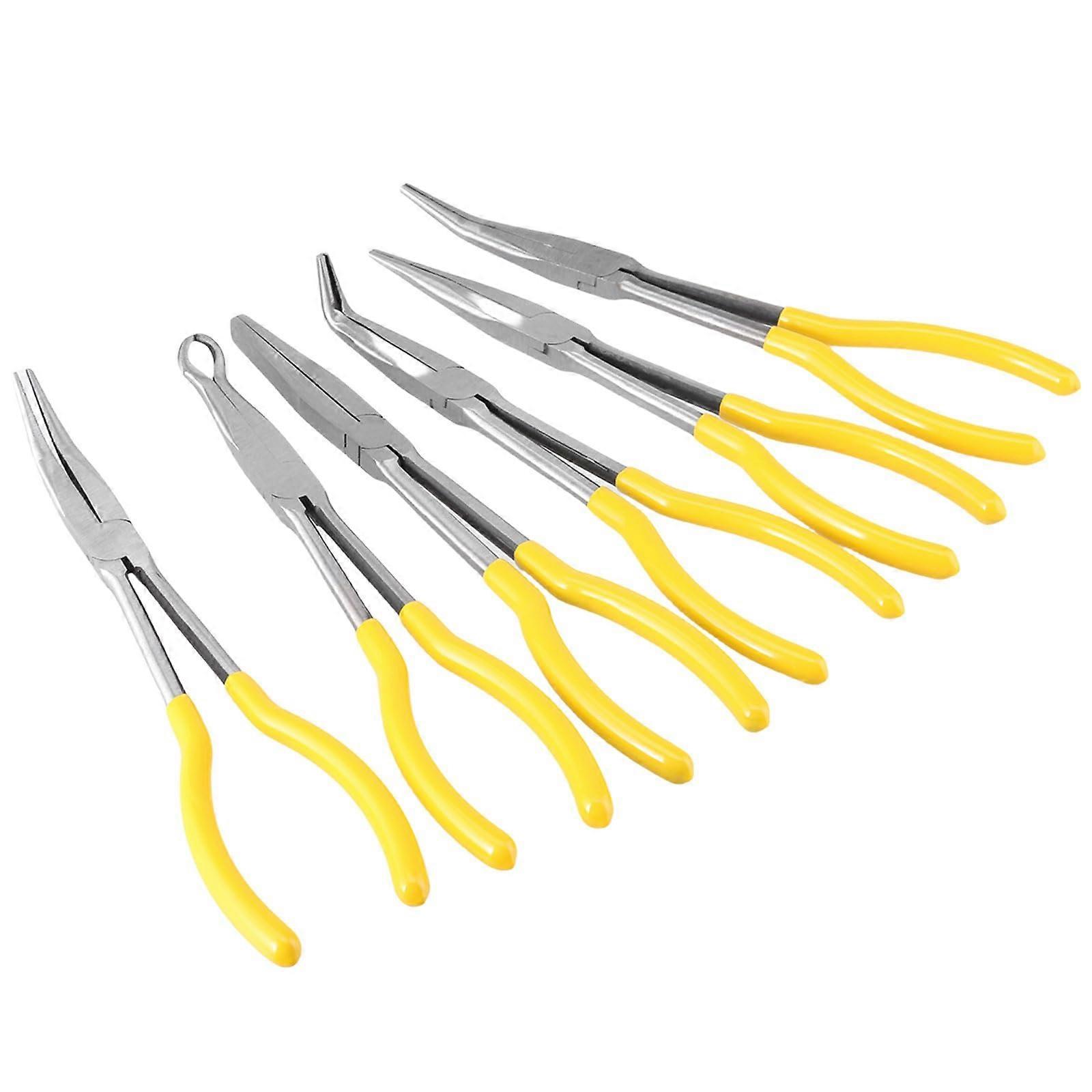 11 Inch Multi-Purpose Pliers Set, 6-Piece with Comfortable Grip for Turning, Cutting, and Tight Spaces